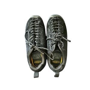 Keen Womens Black Gray Jasper Suede Lace Up Climbing Hiking Sneakers Size 8.5